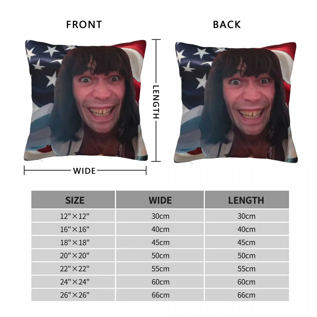 KJ Apa Mr. Fantasy American Flag Square Pillowcase Polyester Linen Velvet Printed Decor Throw Pillow Case Room Cushion Cover 18