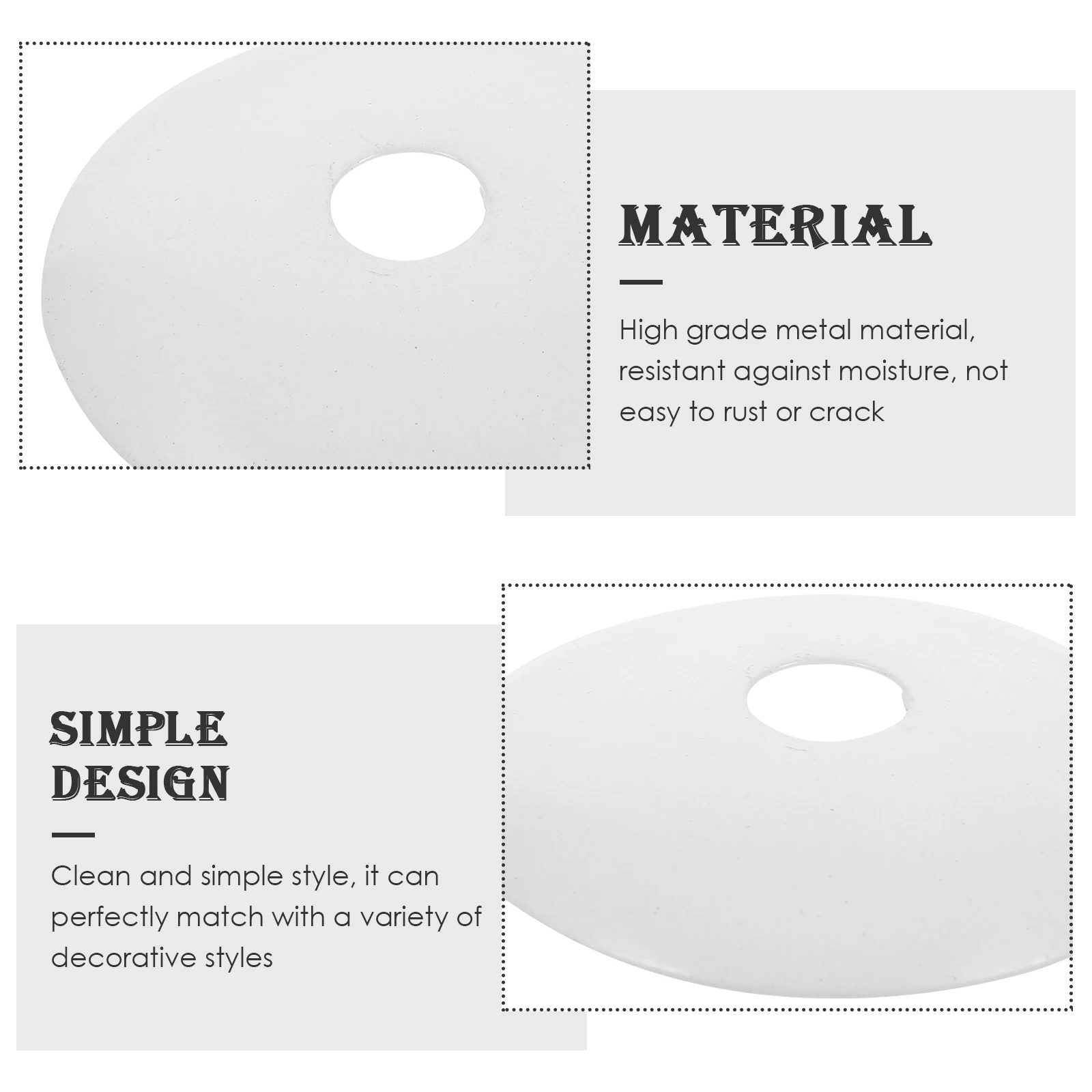 

6pcs Metal Chandelier Ceiling Plate Lamp Cover Canopy Pendant Light Fixture Hardware Kit Simple Bedroom Kids Room Moisture