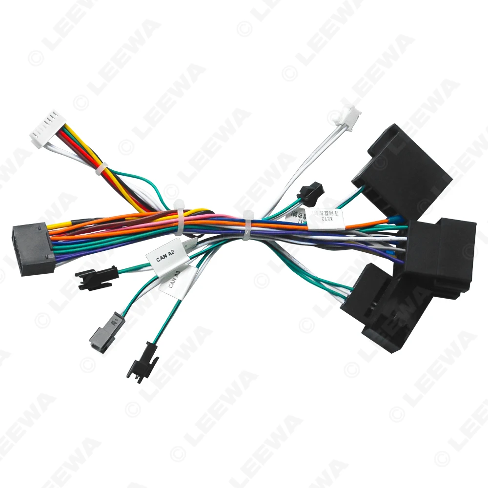 LEEWA Car 16pin Audio Wiring Harness Adapter With Canbus Box For Mercedes-Benz W209(02-06)/W203(01-04) Stereo Installation