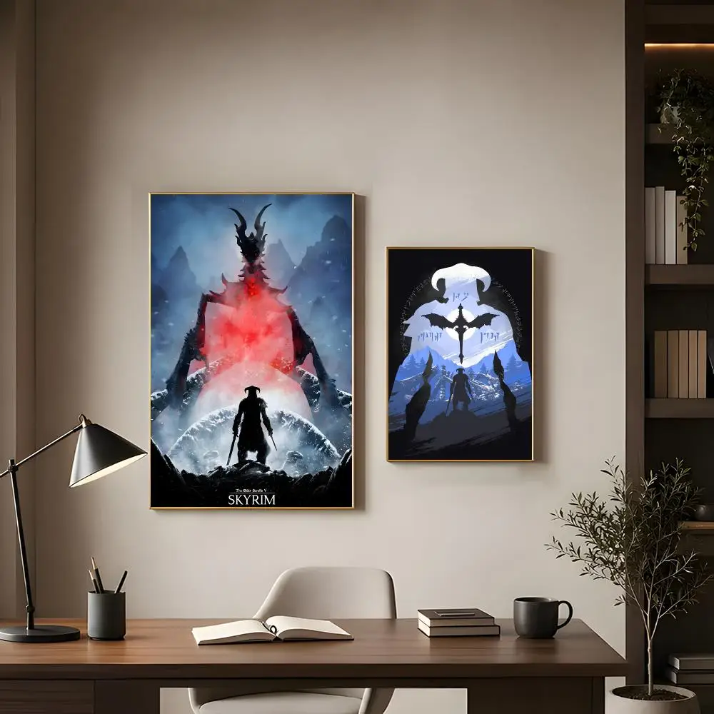 RPG game The Elder Scrolls V Skyrim Poster Modern Interior Wall Decor & Trendy Home Highlights
