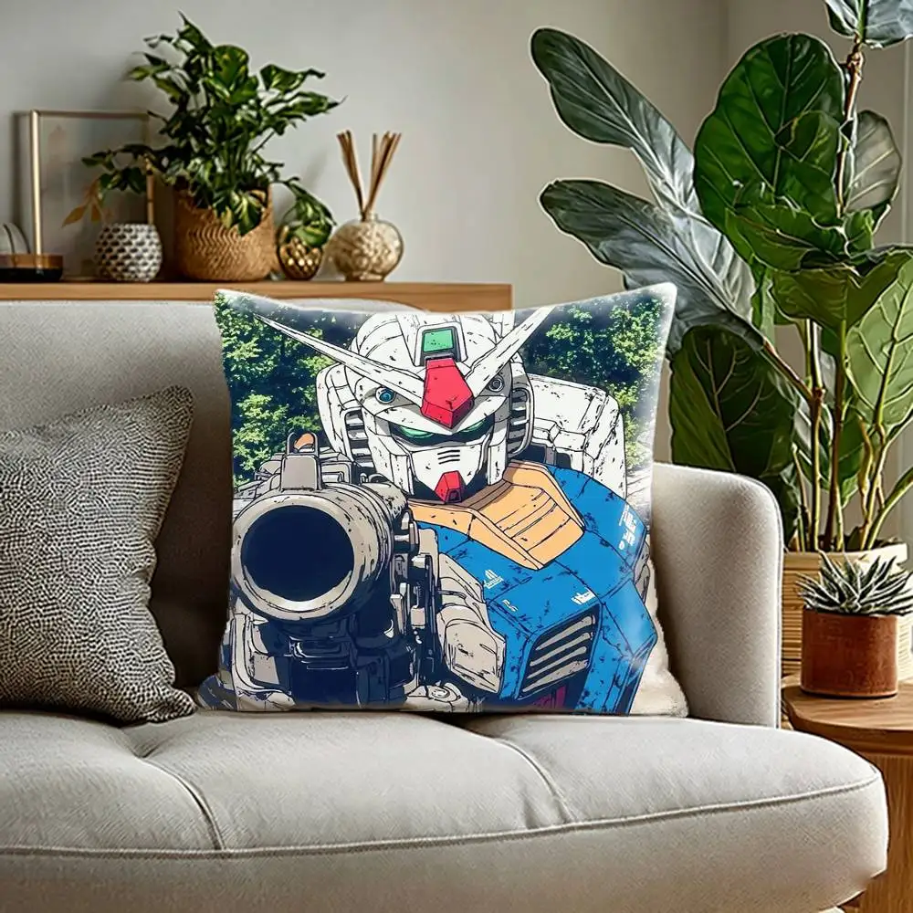 U-UFO R-Robot G-Goldorak-K  Pillow Case Anti-dustmite Pillowcase Invisible zipper silky Sofa cushion cover for bedroom