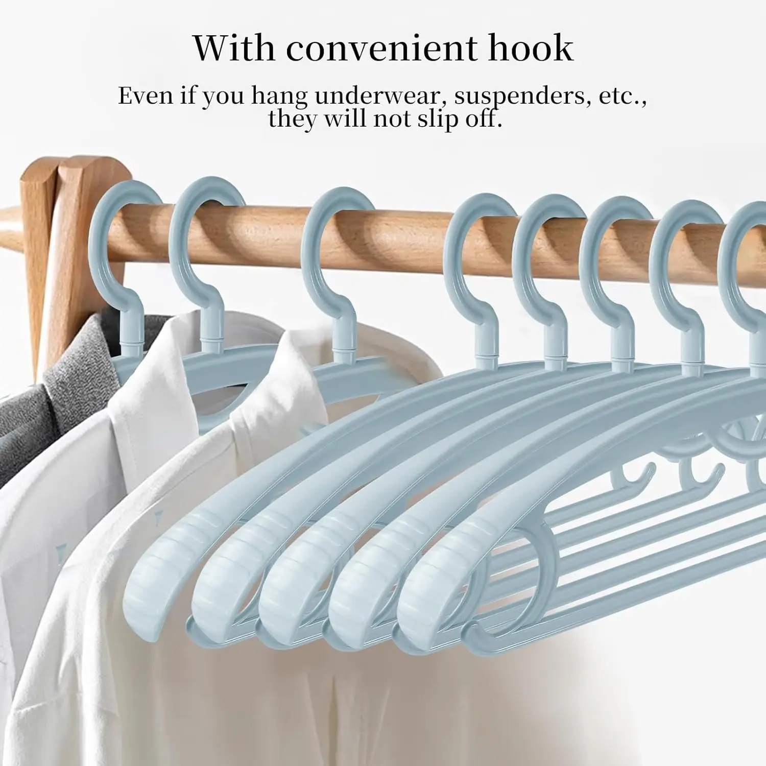 10pcs Adult Wide Shoulder Thickened Non-slip Clothes Hanger Household Clothes Rack Clothes Drying Rack Plastic Clothes Hanger