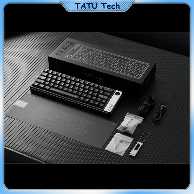 BOX63 CNC All Aluminum Magnetic Switch Keyboard 8K Polling RT Adjustable 63 Keys Gasket FPS Gaming Keyboard For Valorant Laptop