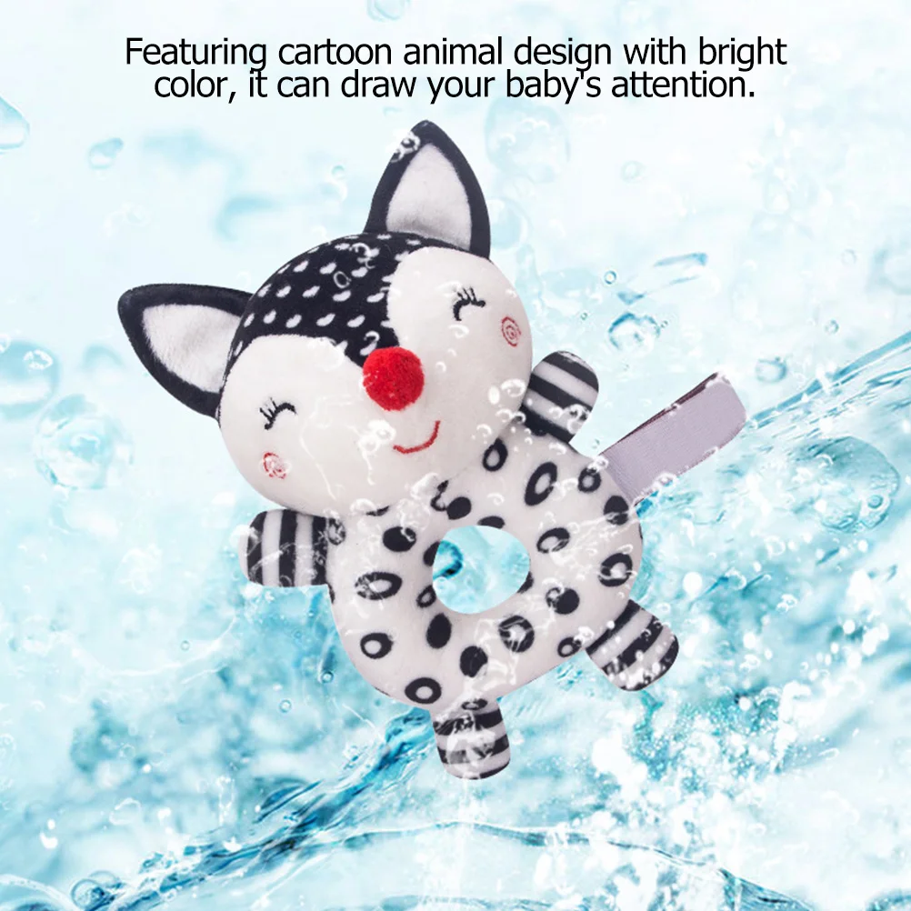 กระดิ่งมือ ดีไซน์รูปสัตว์ สีสดใส พื้นผิวเรียบ ปลอดภัยสำหรับการฝึกการมองเห็นและการได้ยินของทารก ของเล่นดนตรีสำหรับเด็ก