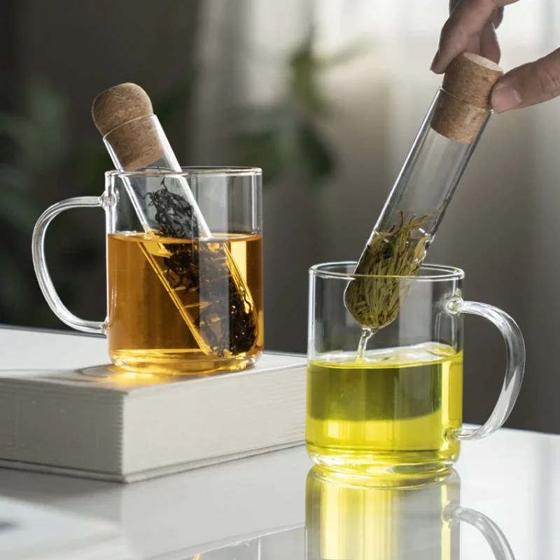 1pc Glass Tea Infuser Fancy Glass Tea Strainer Filter for Mug Loose Leaf & Herb Tea Home Tea Making Accessories