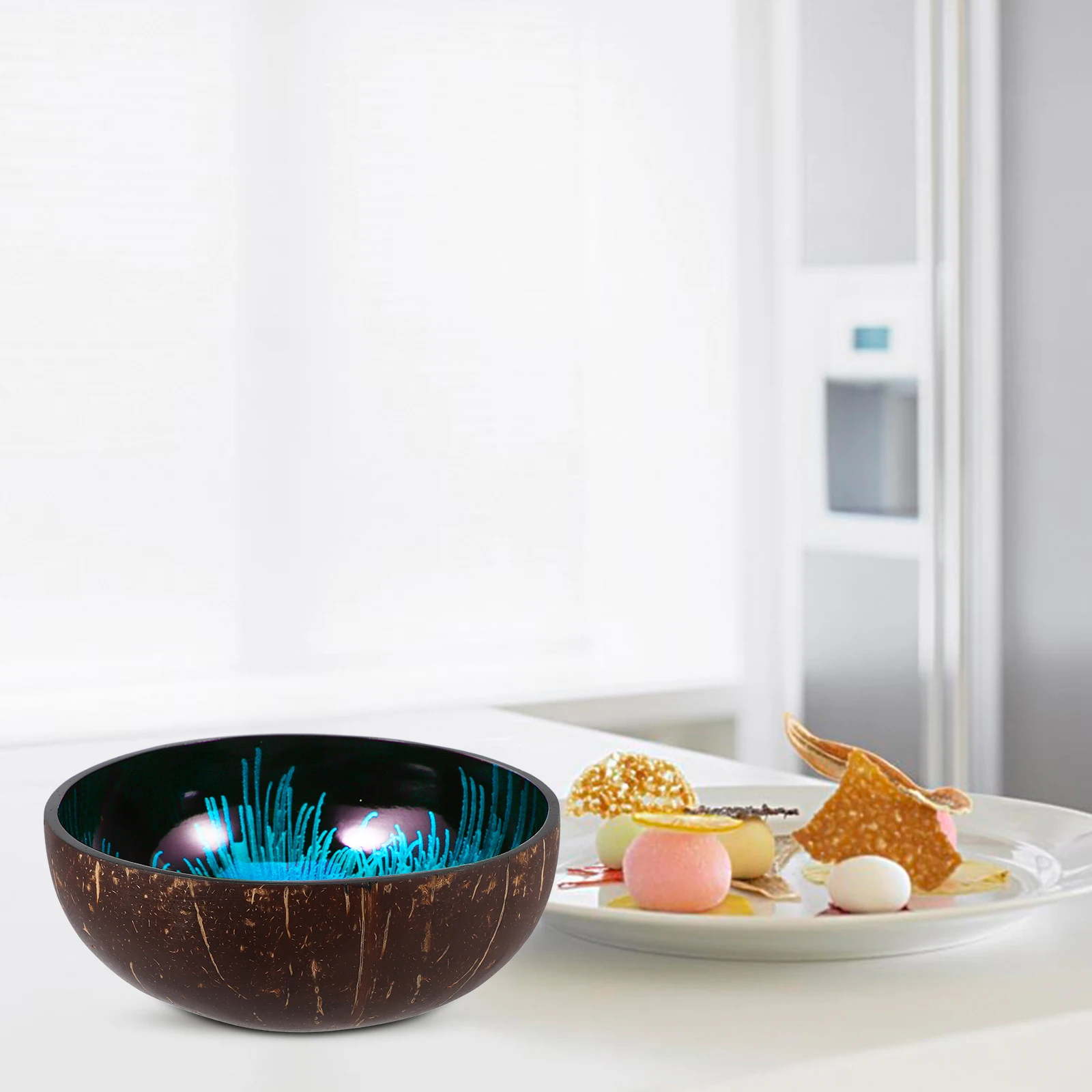 Natural Coconut Shell Bowl Unique Handmade Candy Container Nuts Holder For Desktop Decor Coconut Storage Bowl