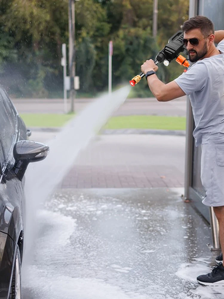 1500W Draadloze Hogedrukreiniger Wasmachine Spuitwaterpistool Auto Wassen Druk Water Reinigingsmachine voor Makita 21V Batterij - afbeelding 2