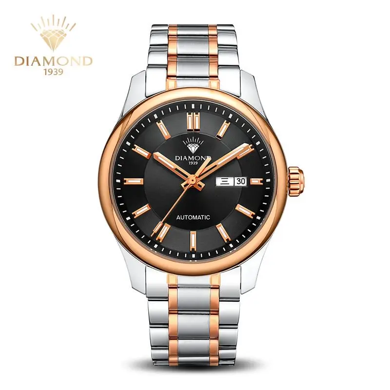 

Shanghai Diamond Watch Men's Mechanical Watch High-end Waterproof Double Calendar S104 Official Genuine National Watch Roman