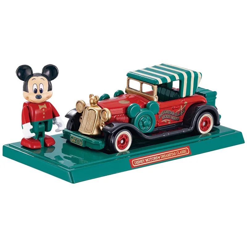 Original TAKARA TOMY Dream Tomica No.176 Disney Motors Dream Star IV Mickey Mouse Diecast Alloy Model Car with Figure Collectibl