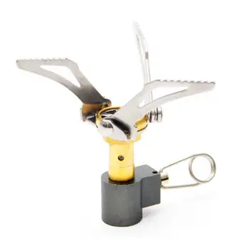 휴대용 미니 캠핑 화구 로터리 밸브, 통합 접이식 스팀 랙, 가스 스토브 스탠드, 캔 어댑터 액세서리