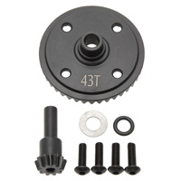 Steel Helical Main Diff Gear 43T and Input Gear 10T for Arrma 6S 1/7 Infraction Limitless Mojave 1/8 Kraton Notorious Outcast
