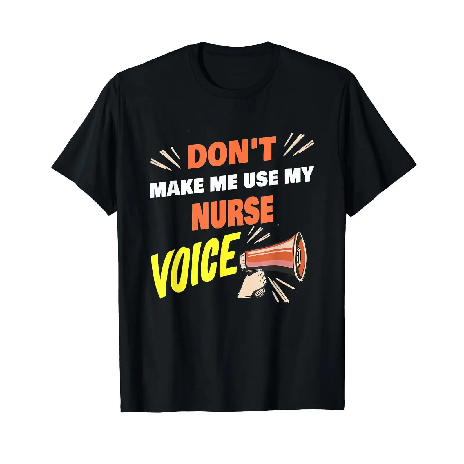 Lass mich nicht meine Pflegekraft-Stimme benutzen – lustiges Sprichwort, erschwingliches T-Shirt, Vintage-Look, gewaschene Optik, modisch, leicht bequem, unisex.
