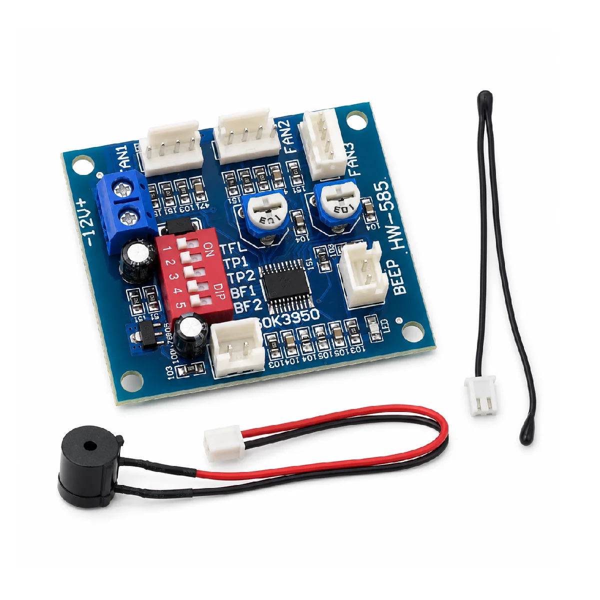 DC 12V 5A PWM PC CPU Fan Temperature Control Speed Controller Board Speed Controller Temperature Probe Buzzle
