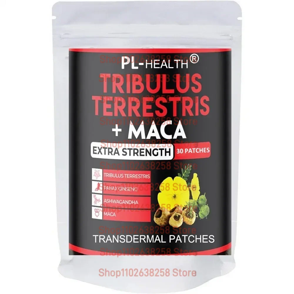 Tribulus Terrestris Transdermal Patches  Combined with Ashwagandha, Panax Ginseng  Boost Energy, Mood, Stamina 30 Patches