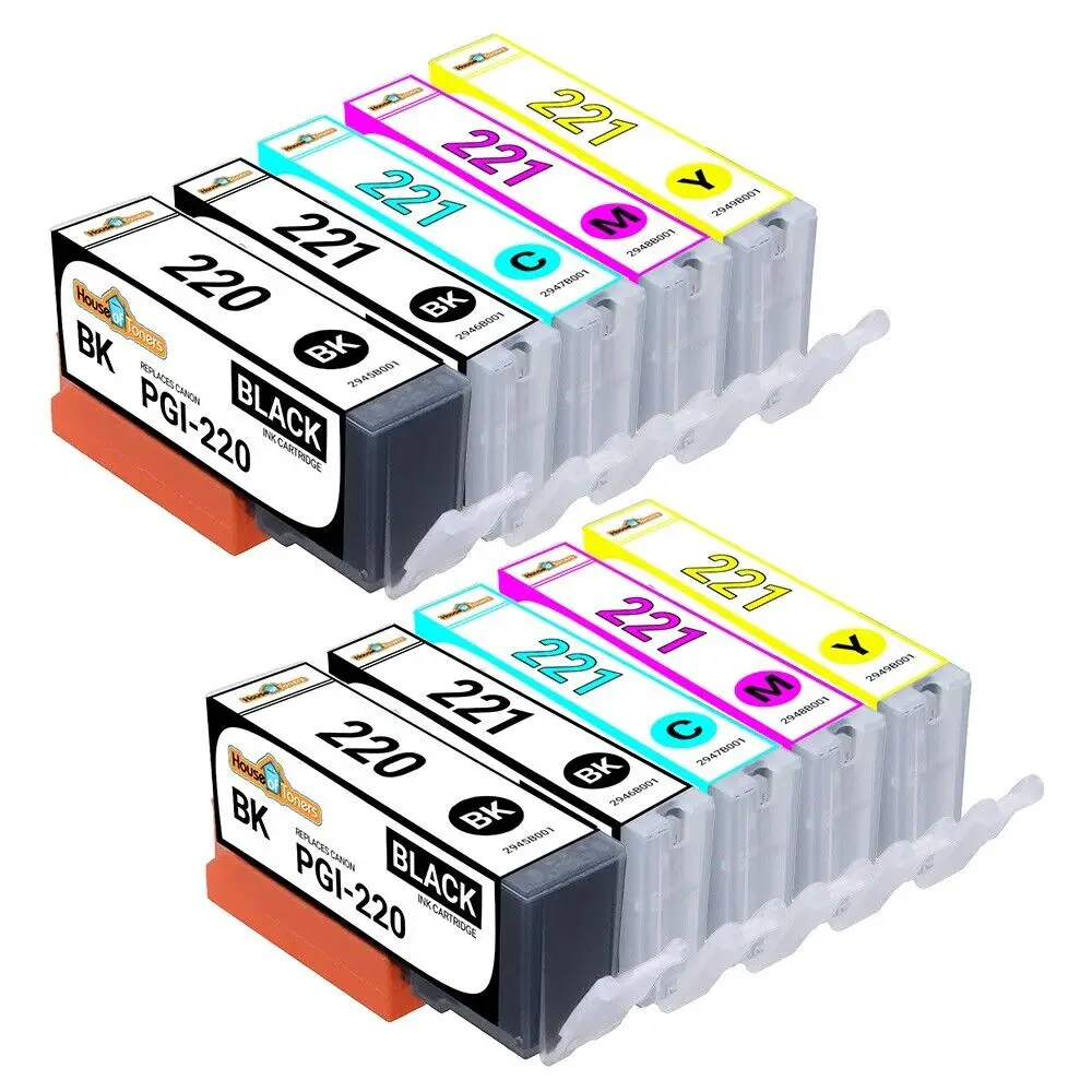 10PK PGI-220 CLI-221 Ink Cartridges for Canon PIXMA MP980 MP990 MX860 MX870