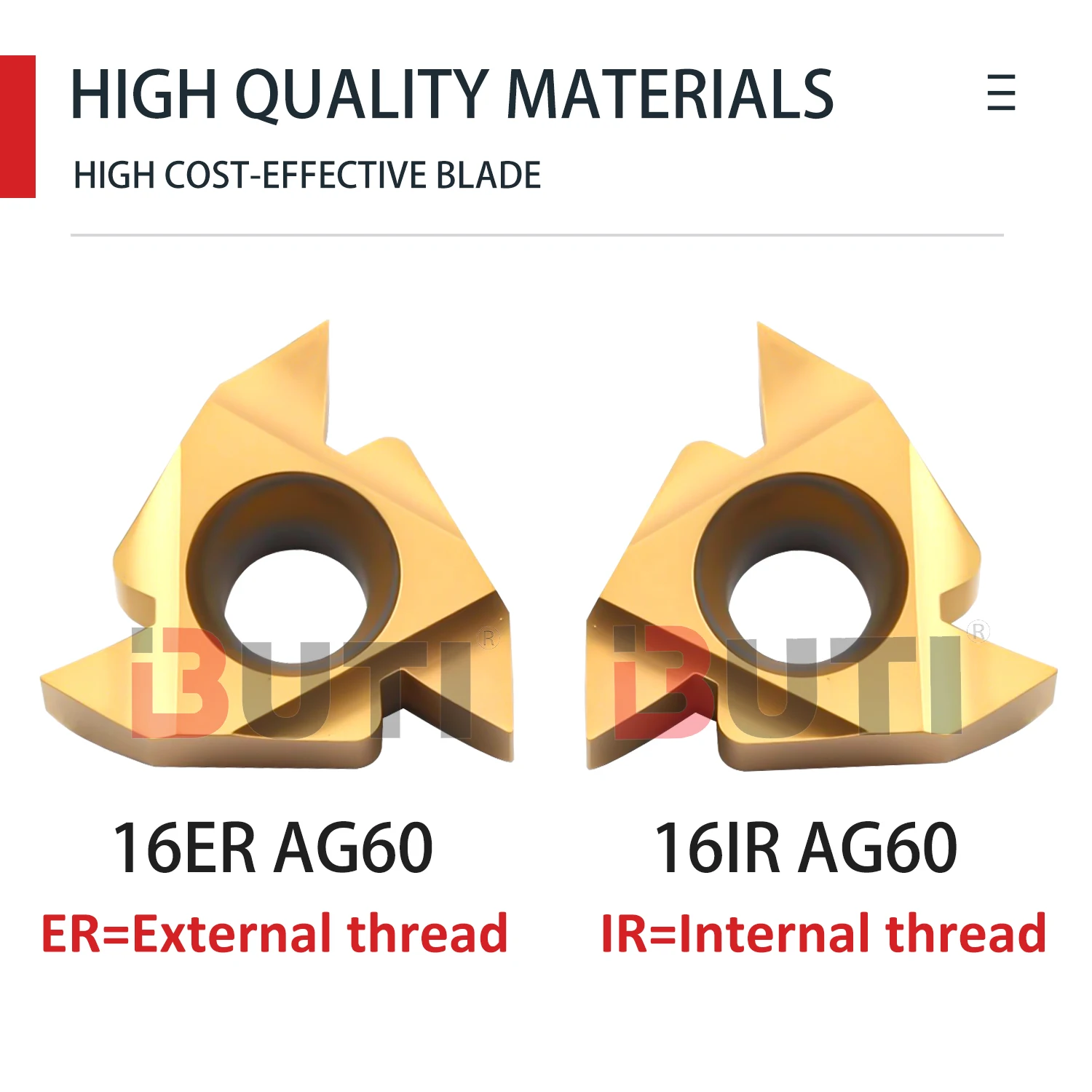 16IR/ER AG60 G55 LDC DESKAR 100% Original Thread Inserts High Hardness Wear-Resistant Yellow Steel Cutting Tool Processing Steel