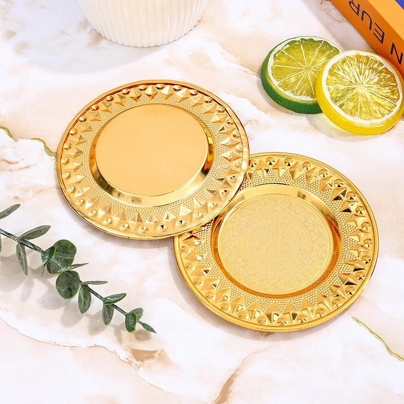 2Pcs European Fruit Plate Living Room Home Coffee Table Tea Snacks Dried Fruit Snack Dishes Storage Tray