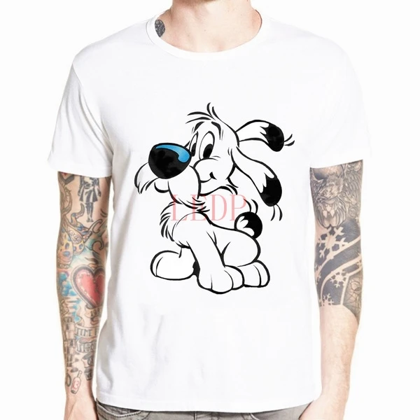 Asterix And Obelix Tees Dogmatix Idefix Ideafix Obelix Dog Clothes Graphic Man Popular Top Design Graphic Camiseta For Boy