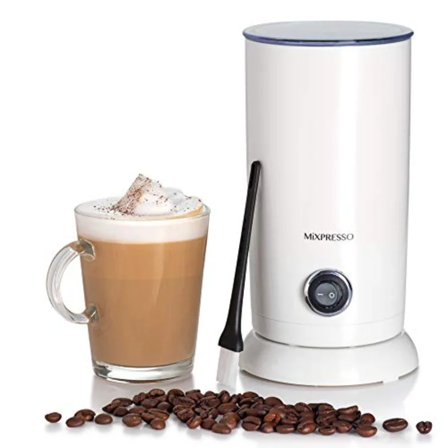

Electric Milk Frother for Coffee with Stainless Steel Design in White Color Fast Heating and Smooth Foam Generation