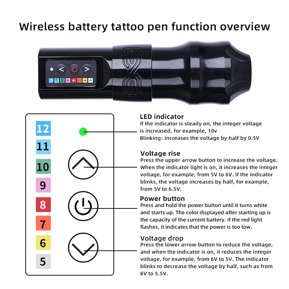 YILONG EXO-Kit de máquina de tatuaje inalámbrica colorida, bolígrafo rotativo, batería de 2100mAh de capacidad, potente Motor sin núcleo para artistas de tatuajes