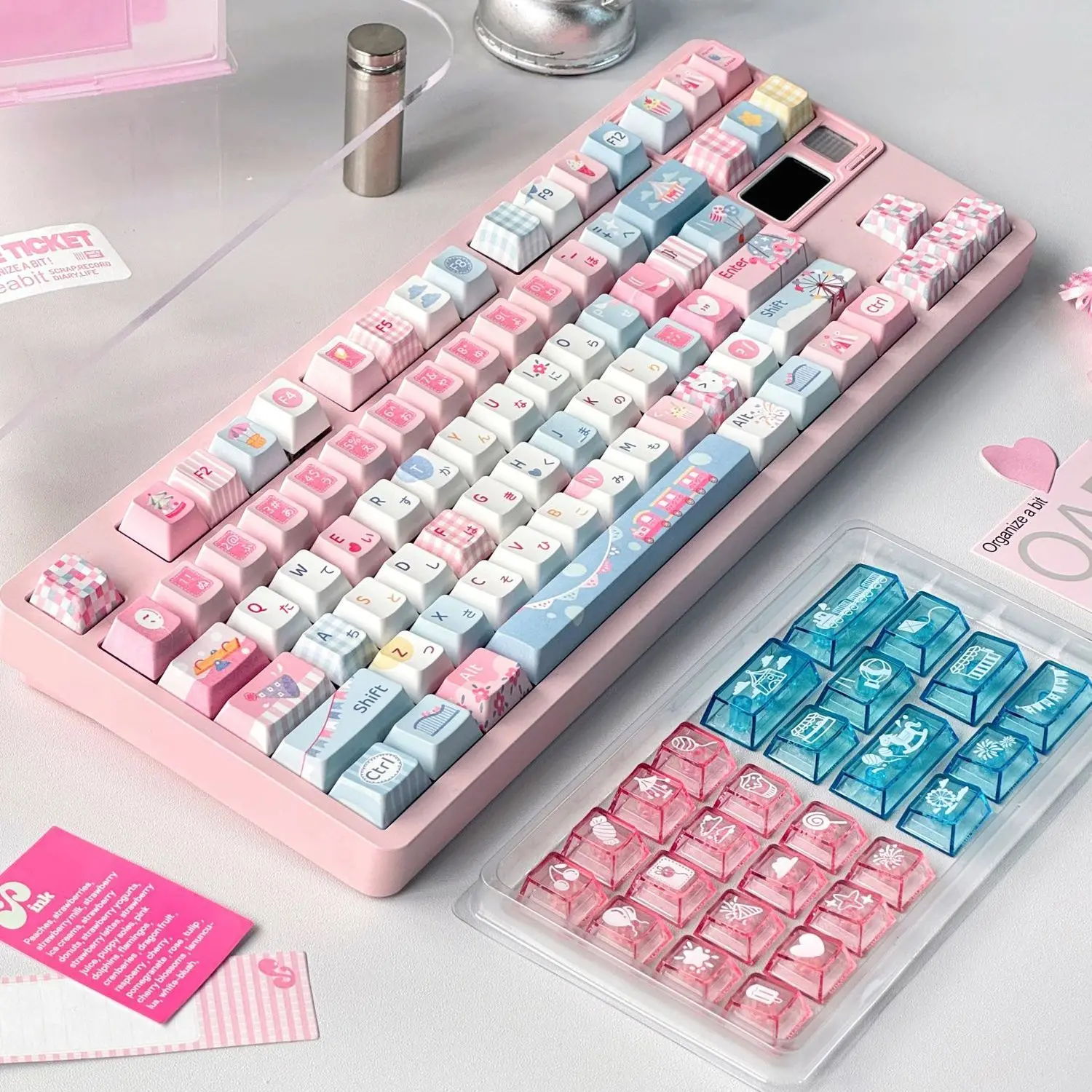 129 Keys Garden Party Keycaps Chreey PBT Dye-Sub High Value Personality Creativity Simple Cute Hand-painted Mechanical Key Caps