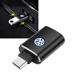 OTG USB To Type C Adapter Converter Phone Charging Cable Charger For Volkswagen VW GTI Golf Polo Tiguan GTD Passat Sagitar Rline