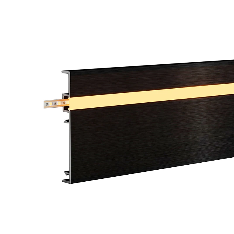 ألومنيوم ألوي لوحة القاعدة الجدار الأرضية LED Skirting Board Aluminum led baseboard lighting تنوير