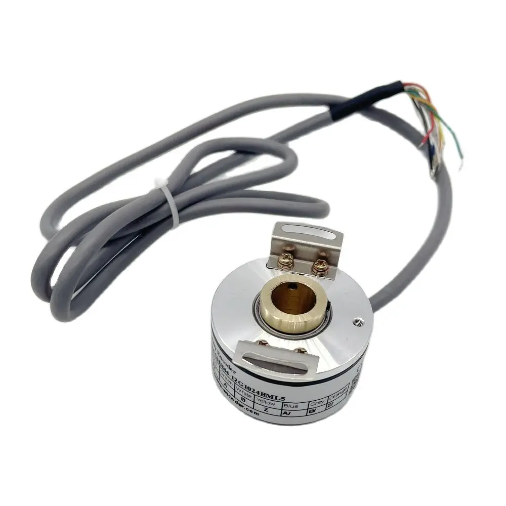 Small Size CALT GHH44 Series 12mm Hollow Shaft 5V Line Driver Rotary Encoder 500 1024 2000PPR