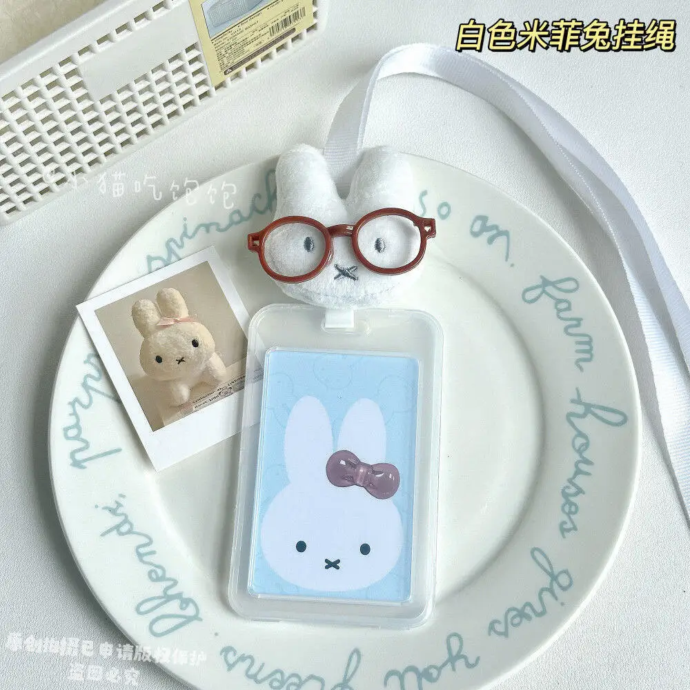 New Miffy Tag Kawaii Multi Style Korean Cartoon Girl Work Card Storage Student Meal Card Access Control Bus Card Certificate Set