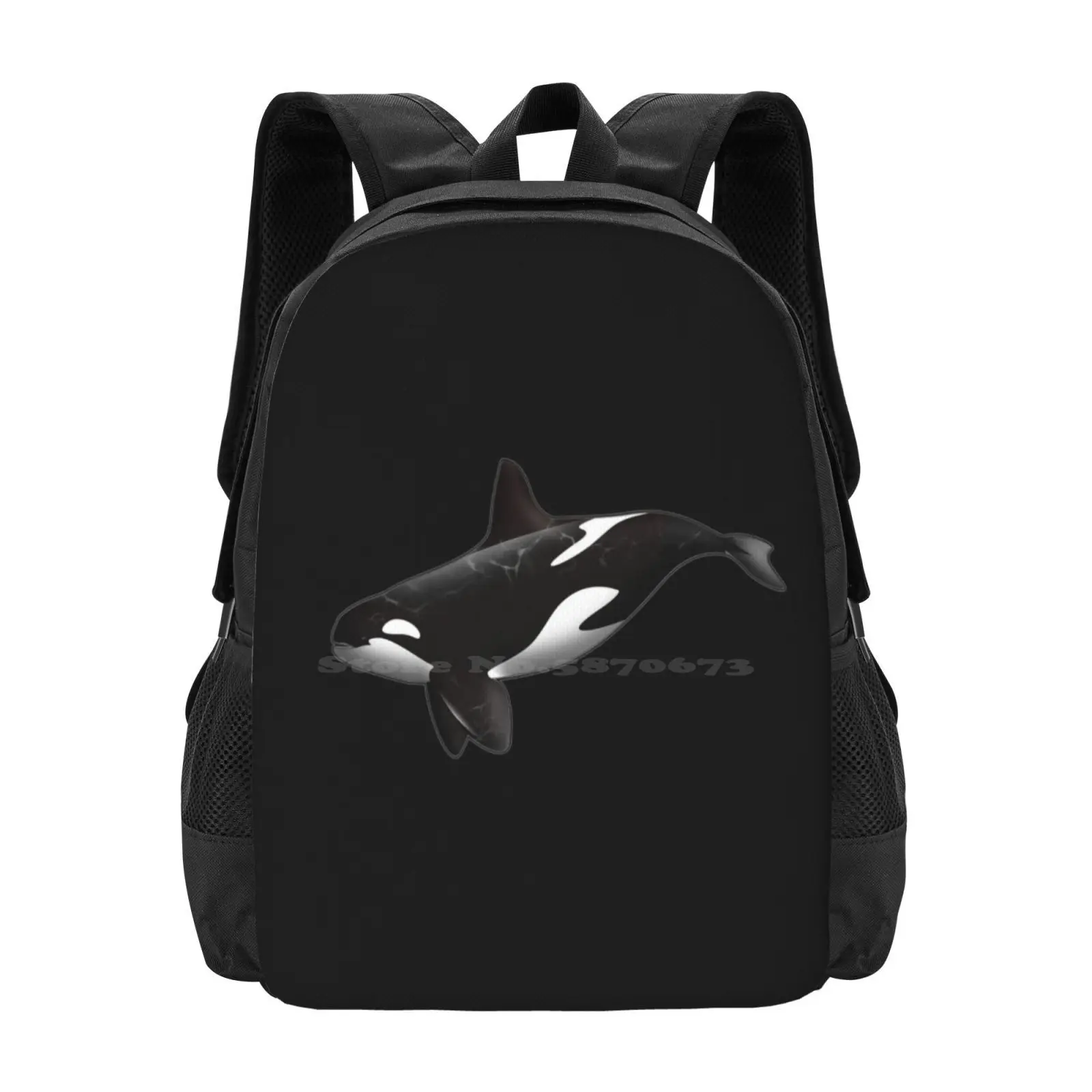 Orca Hot Sale Schoolbag Backpack Fashion Bags Orcnius Orca Deep Sea Ocean Killar Wahlen Arctic Norway Black And White Orca Art