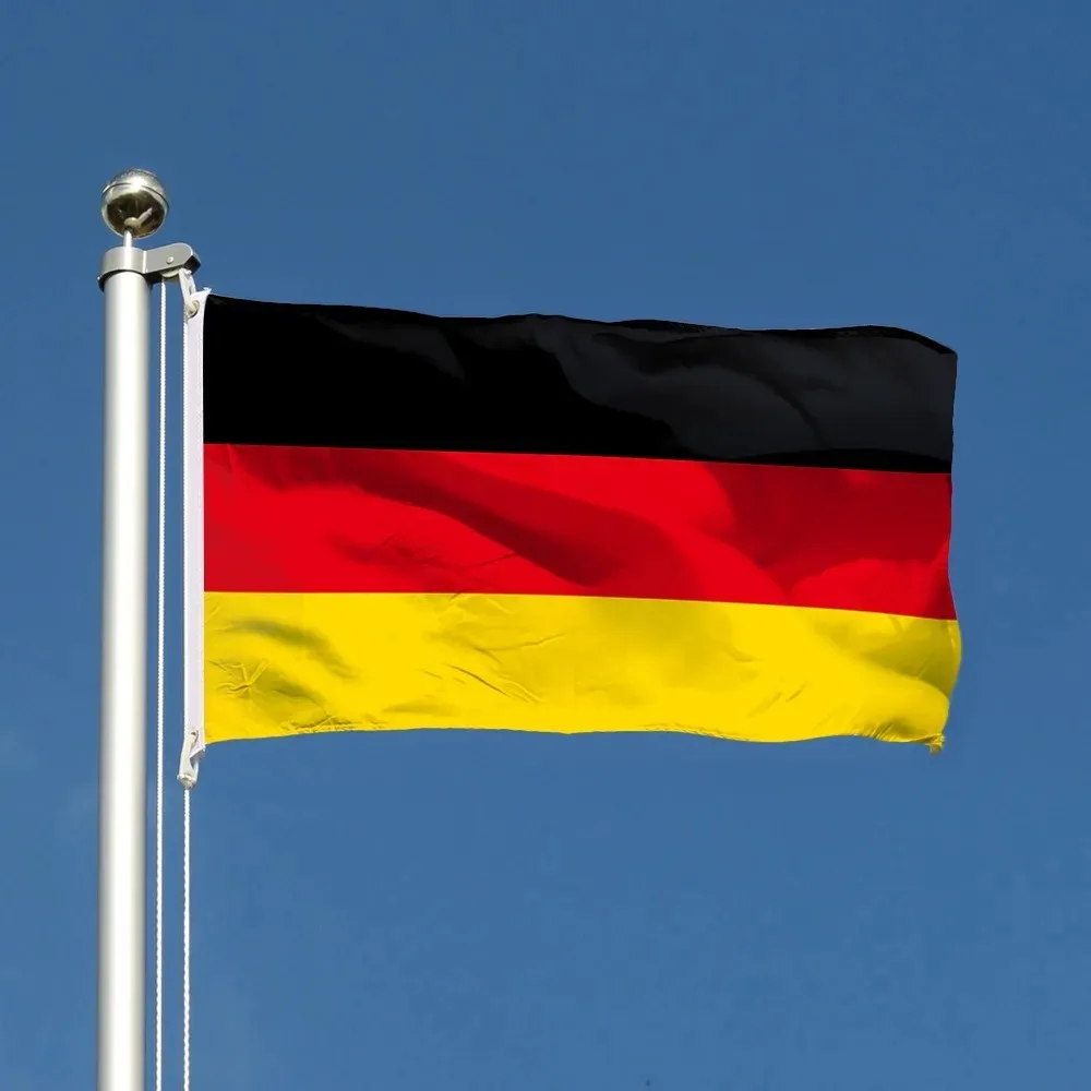 Germany National Flag for Festivals, Home Decor Banner, Hand-Waving Car Flag with Plastic Pole