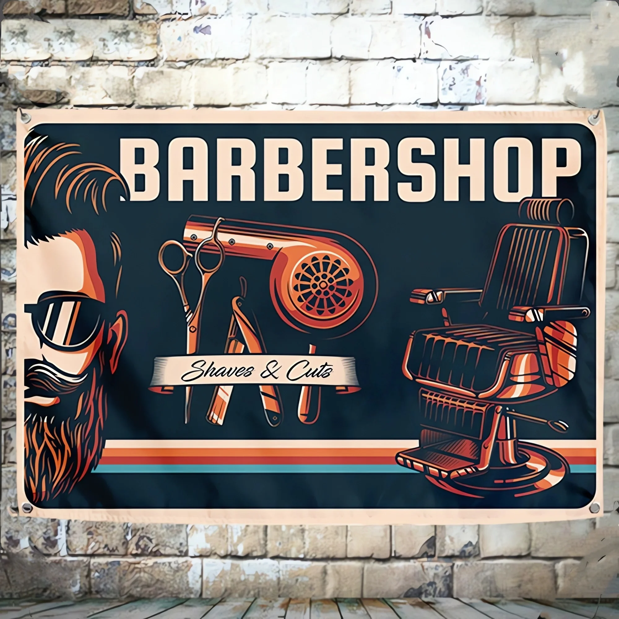 Barber Haircut Tattoo Posters Prints Wall Charts Vintage Haircuts & Shaves Wall…