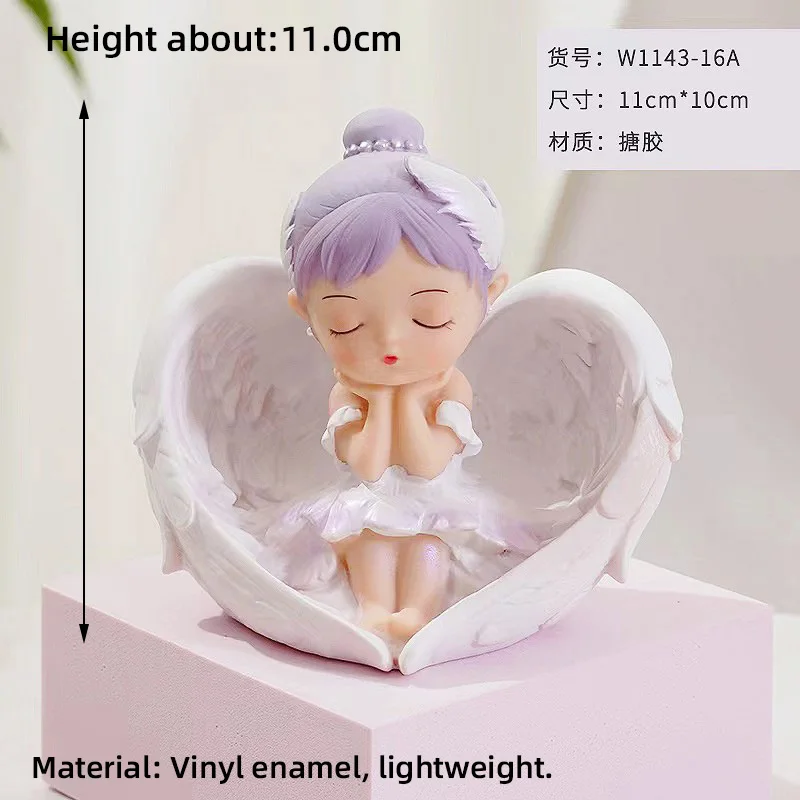 Alles Gute zum Geburtstag Prinzessin Kuchen Topper Ballett tanzendes Mädchen mit Engelsflügeln für einjährige Babyparty-Party-Dekoration – Detail 9