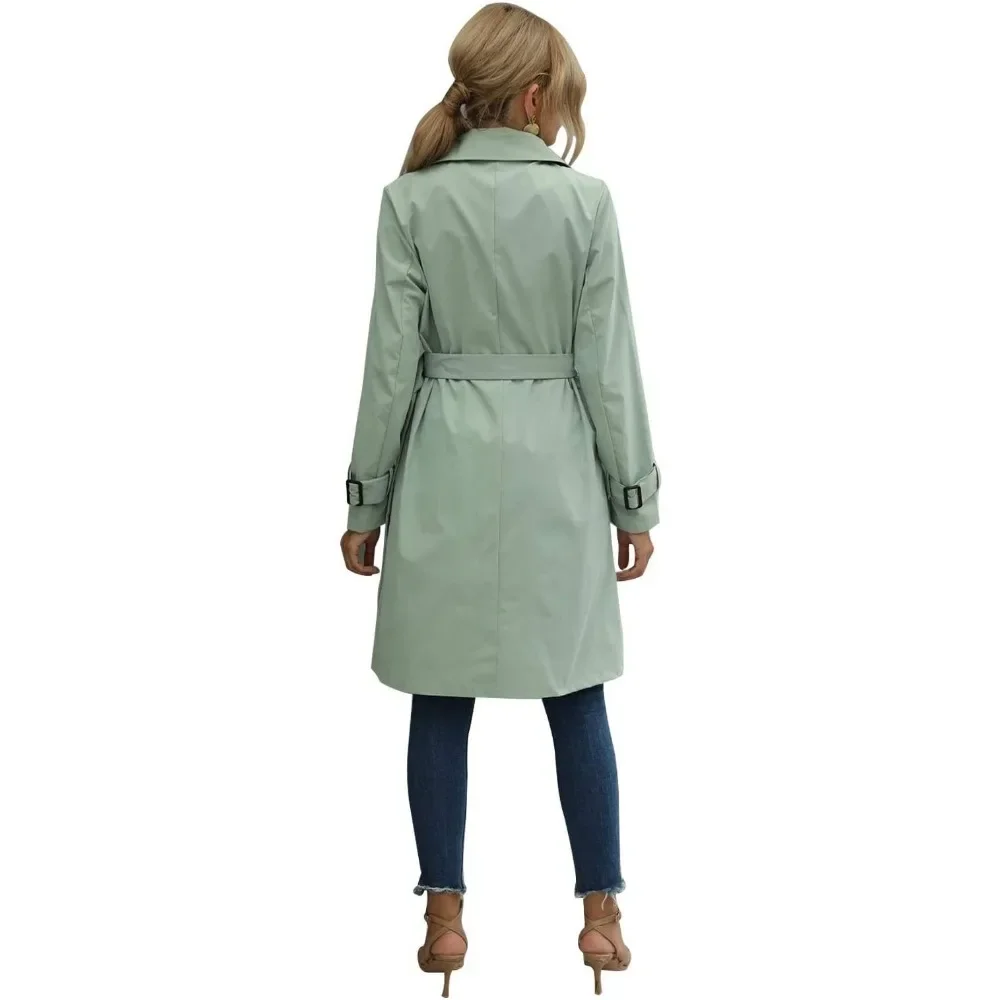 Trench casual solido da donna sciolto casual autunno inverno eleganti giacche a maniche lunghe ufficio signora streetwear quotidiano