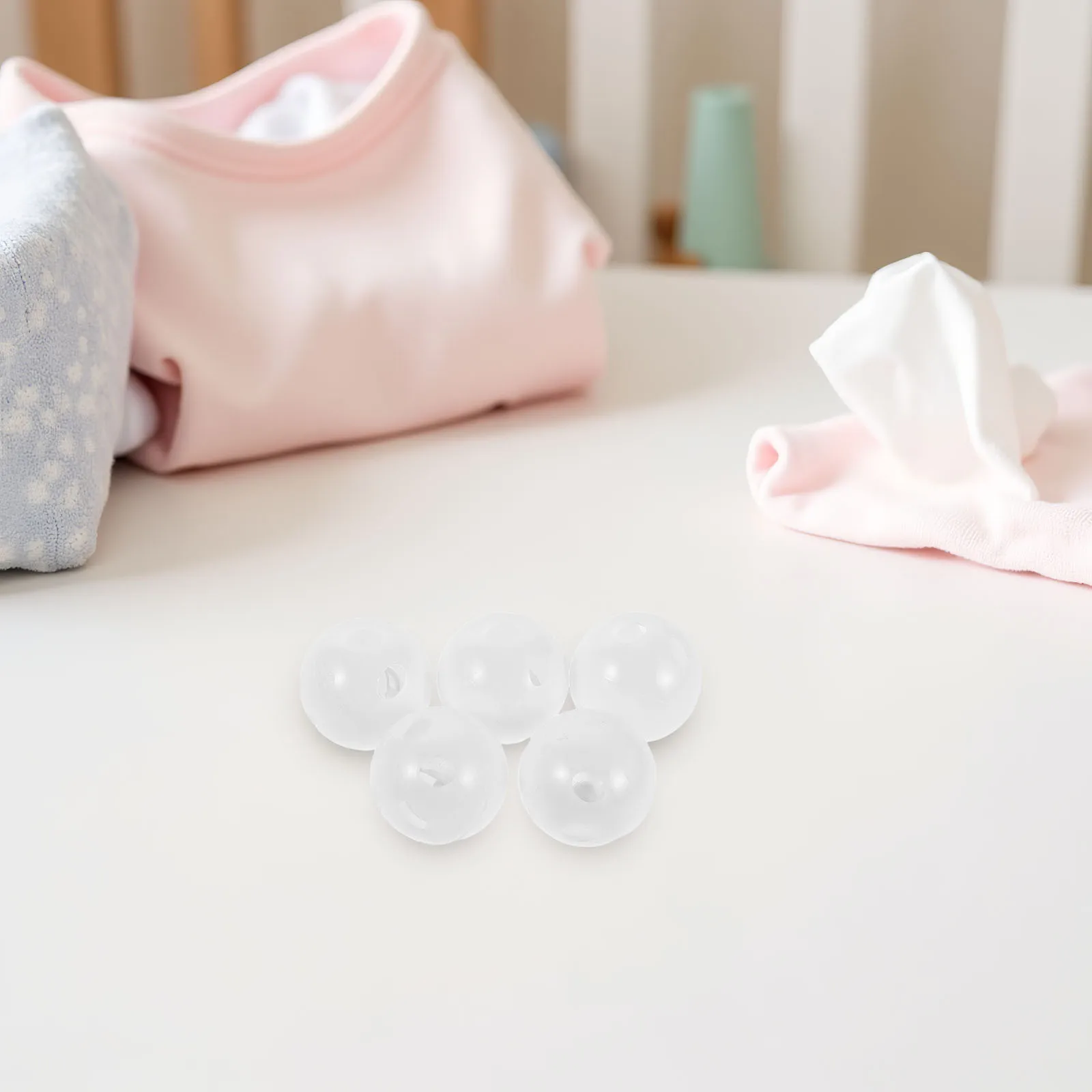 

30pcs Infant Rattle Sound Maker Insert White Rattle Balls For Baby Shaking Diy Craft Bells For Crochet Animal Puppets