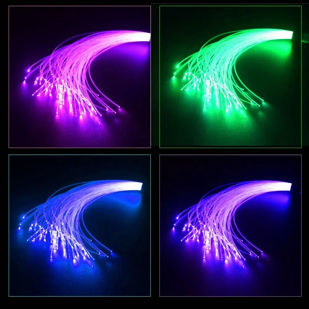 6W Against 45W RGBW Sound/Remote/APP/512 control Highlighting + Stars Car Home Fiber Optic Star ceiling light Kit