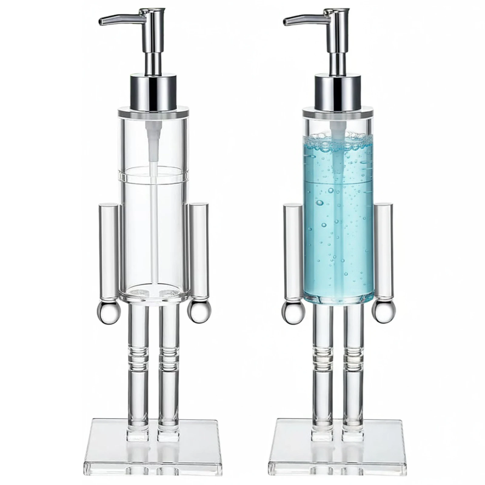 

1/2/3 шт. прозрачный акриловый дозатор для мыла «Щелкунчик» бутылка для мыла для рук дозатор дезинфицирующего средства для жидкости для кухни, ванной комнаты, стойки