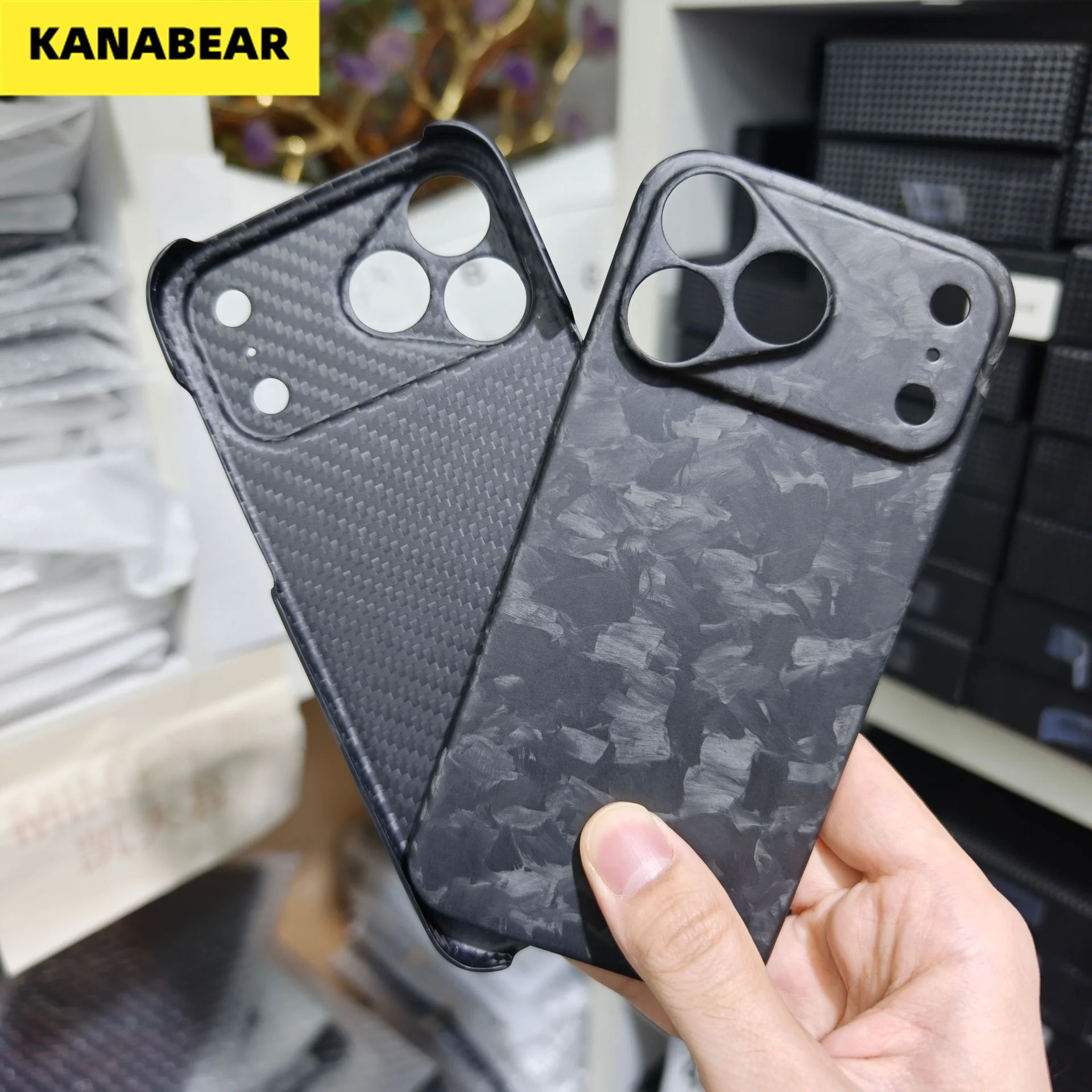 

Чехол для iPhone 17 Pro Max с текстурой под карбон, роскошная отделка, точные вырезы для нескольких камер, легкий, ударопрочный