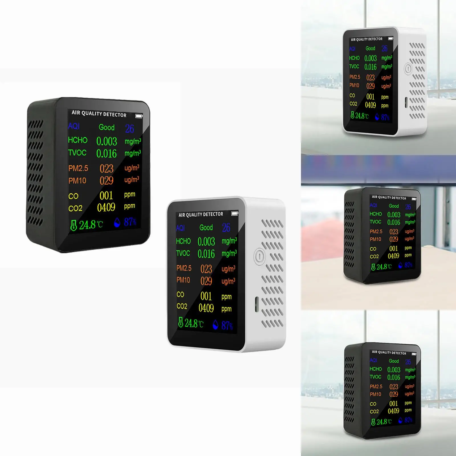 

Air Quality Tester Multifunctional Portable Alarm Buzzer for Home Outdoor RV