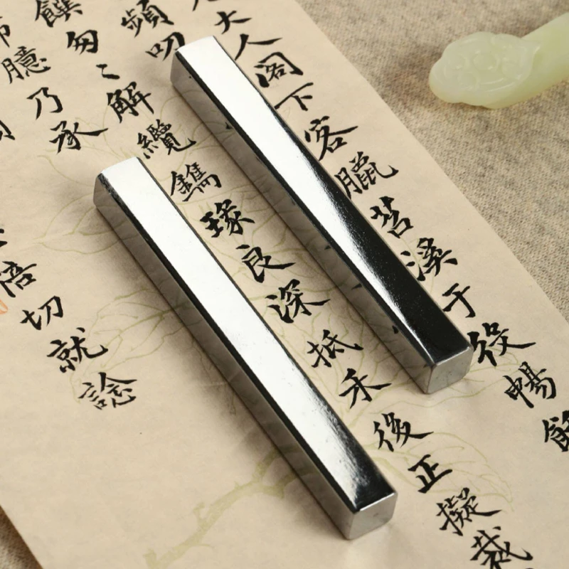 2pcs Chinese Style White Iron Paper Weight Calligraphy Painting Paper Pressing Tool Writing Art Supplies for Artists Beginners