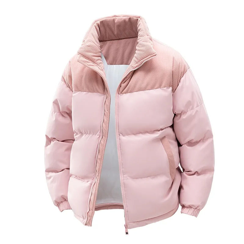Men's Winter Thickened Cotton-Padded Jacket with Fleece Warm Cold-Proof 2025 Trendy Cotton-Padded Coat for Men