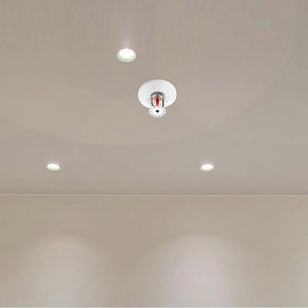 5 قطعة أغطية أقراص رش الحريق غطاء ديكور بلاستيكي عالمي سهل التركيب واقي رأس رشاش الحريق لتزيين الأنابيب #6