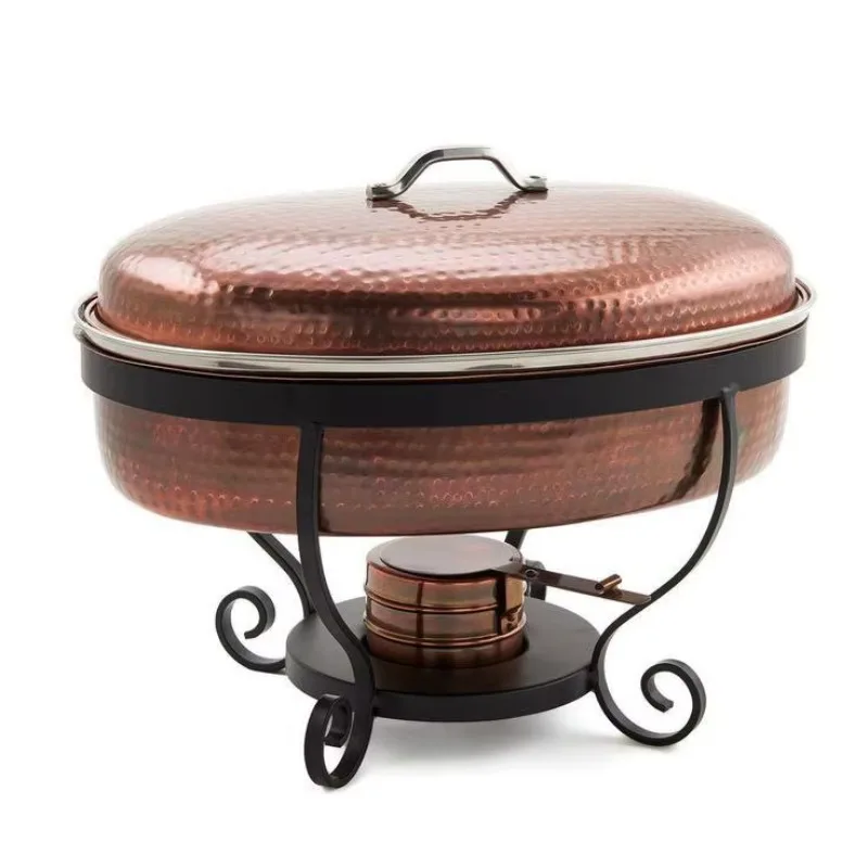 

Warmer Hotel Buffet Restaurant Supplies Custom Wholesale Model Custom Logo Copper Chafing Dish Catering Food