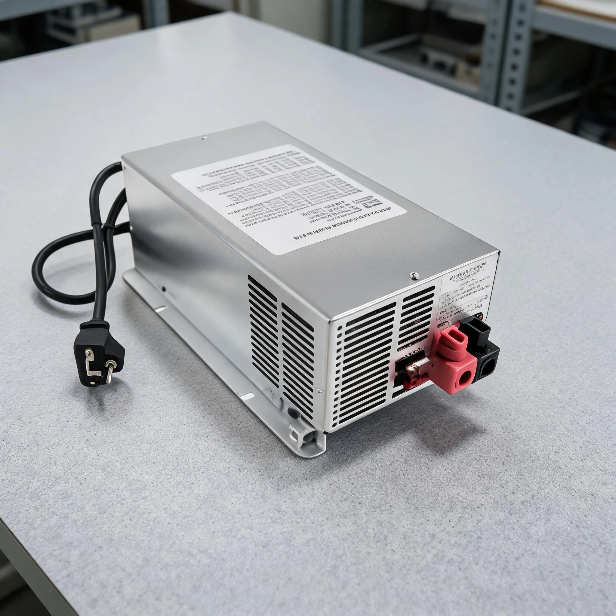 75A Power-Converter Deck Mount For WF-9800 Series RV Trailer-Camper Battery Charger-Replacement With Overload Protection Silver