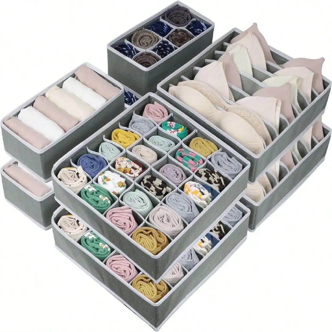 Foldable Fabric Underwear Bra Drawer Organizer Socks Panties Storage Box