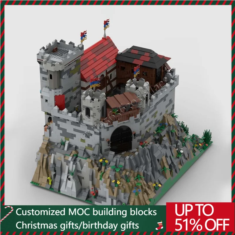 

5726 PCS Customized MOC Medieval Burg Löwenfels -Lioncliff Castle Building DIY Module Blocks Bricks Assembly Toy Holiday Gifts