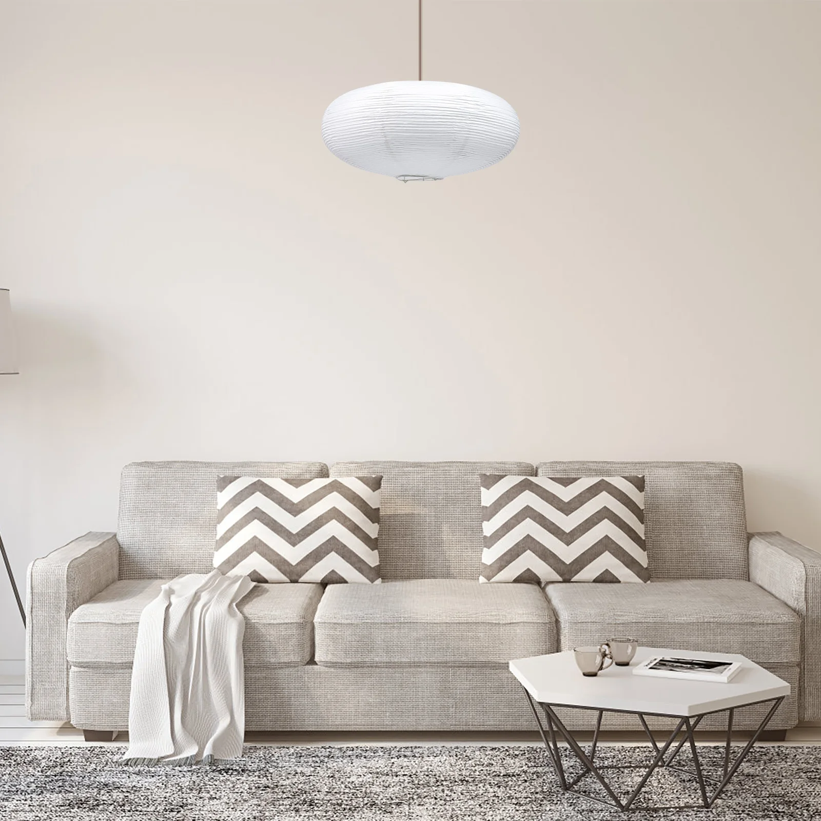 Pantalla de lámpara bohemia, pantalla de luz colgante de papel, pantalla blanca de estilo japonés Simple, cubierta de luz de techo para dormitorio, decoración del hogar para sala de estar