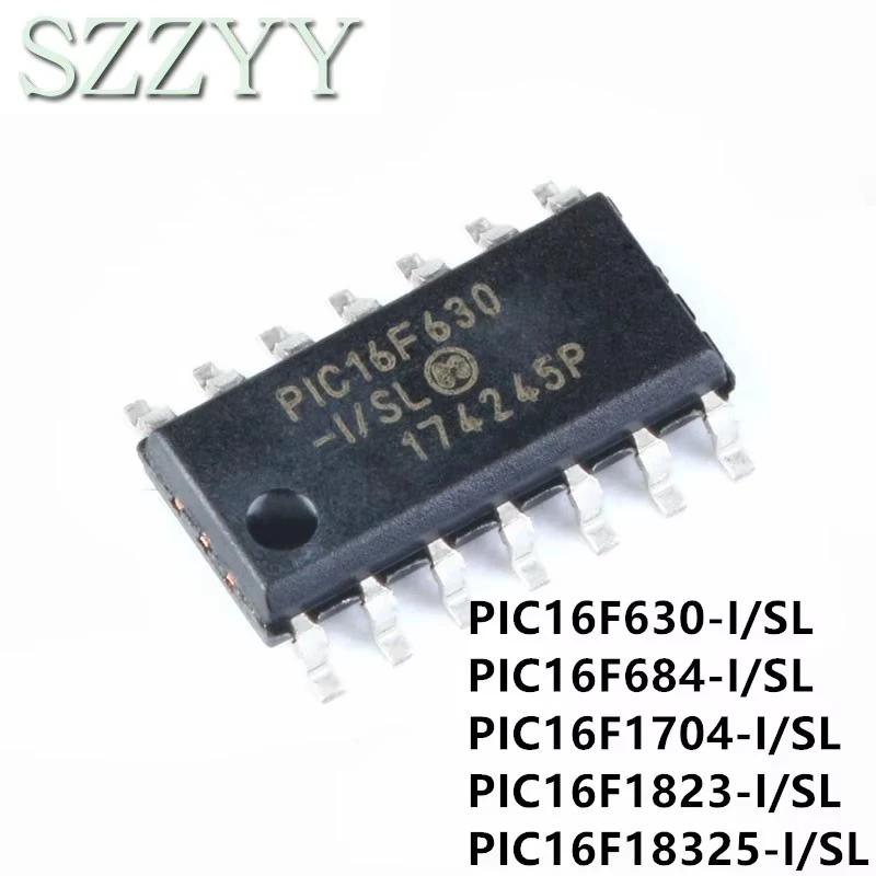 

1шт PIC16F630-I/SL PIC16F1823-I/SL PIC16F684-I/SL SOP14 PIC16F1704-I/SL PIC16F18325 SMD