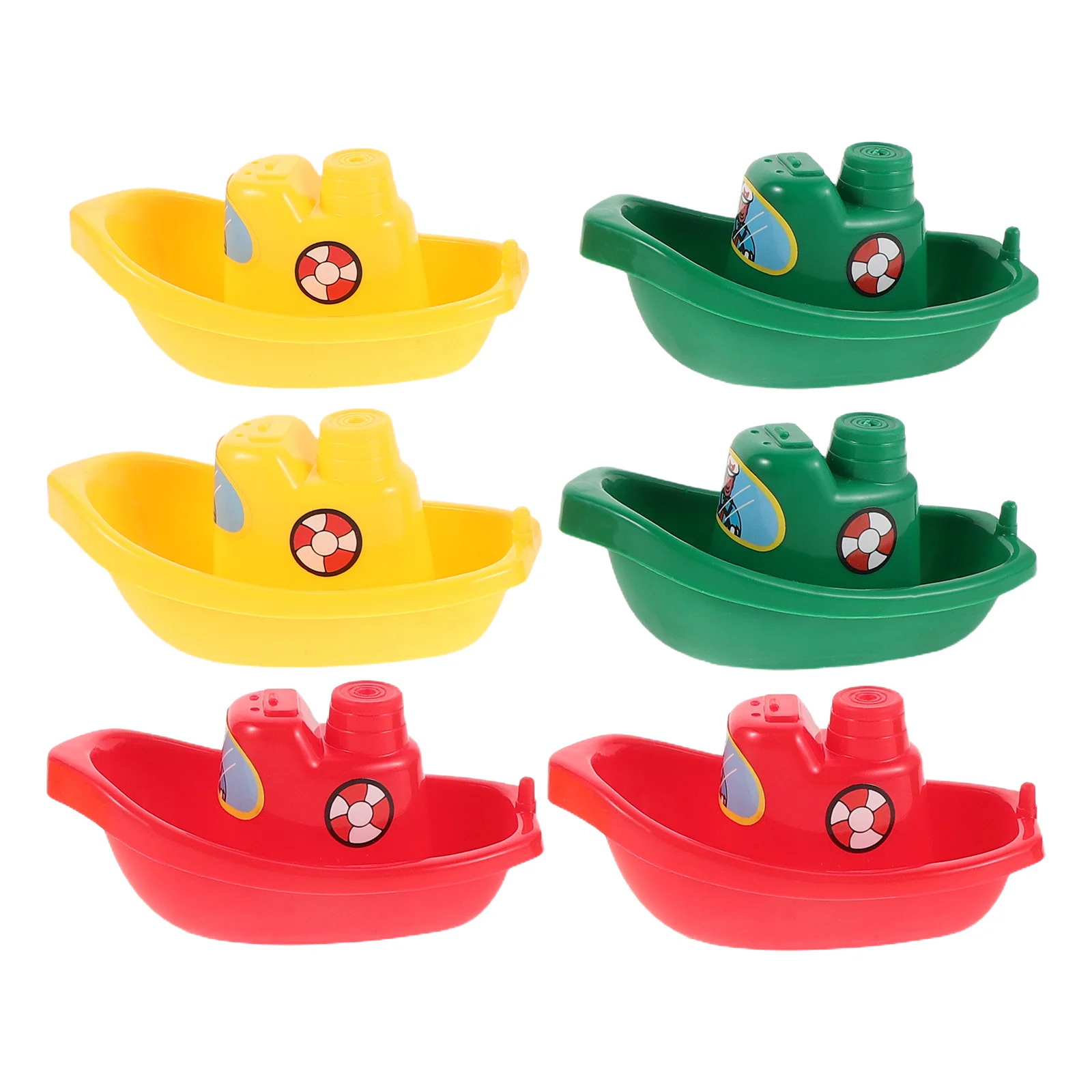 6 Pcs Bath Toy Floating Boat Bathtub Toys for Children Boats Beach Style Sail Sailboat Decor