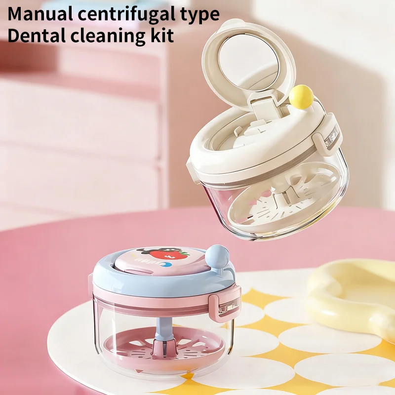 

Manual Centrifugal Invisible Dental Aligner Cleaning Box, Universal for Children & Adults, Portable Orthodontic Retainer